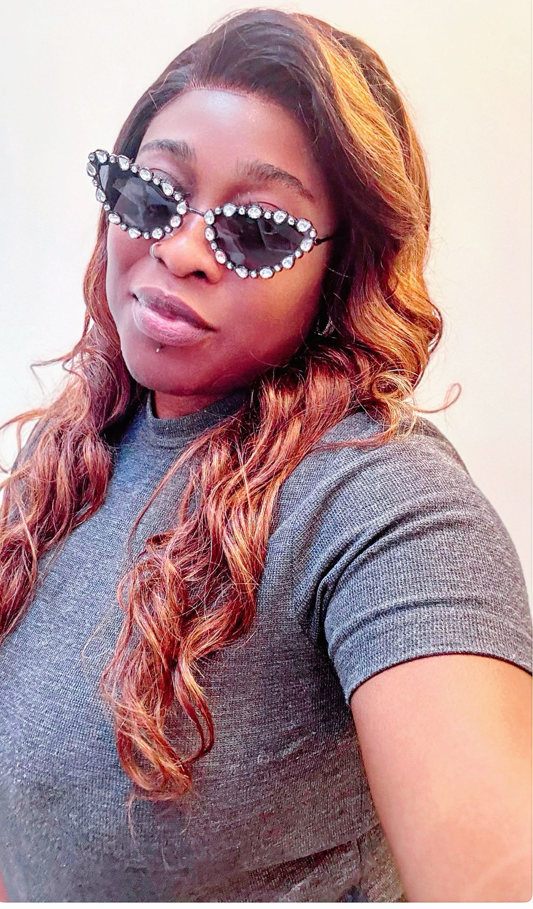 Crystal Cat Eye Sunglasses