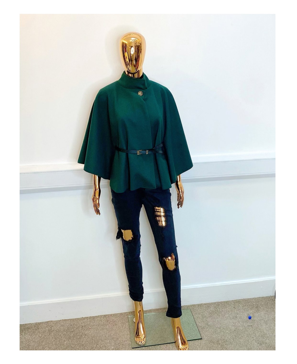 Belted cape jacket