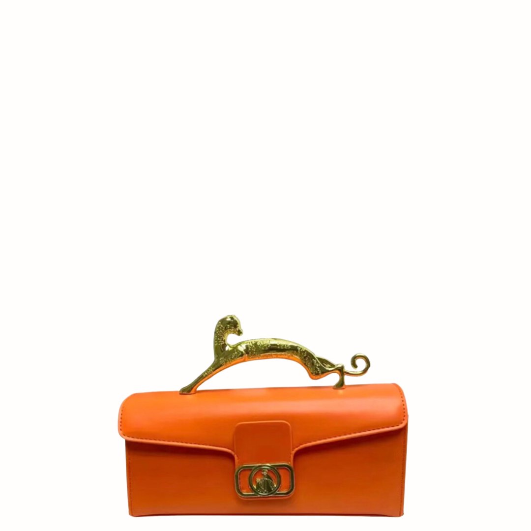Cheetah Handle PU HandBag