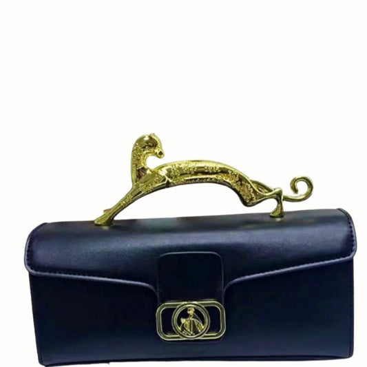 Cheetah Handle PU HandBag