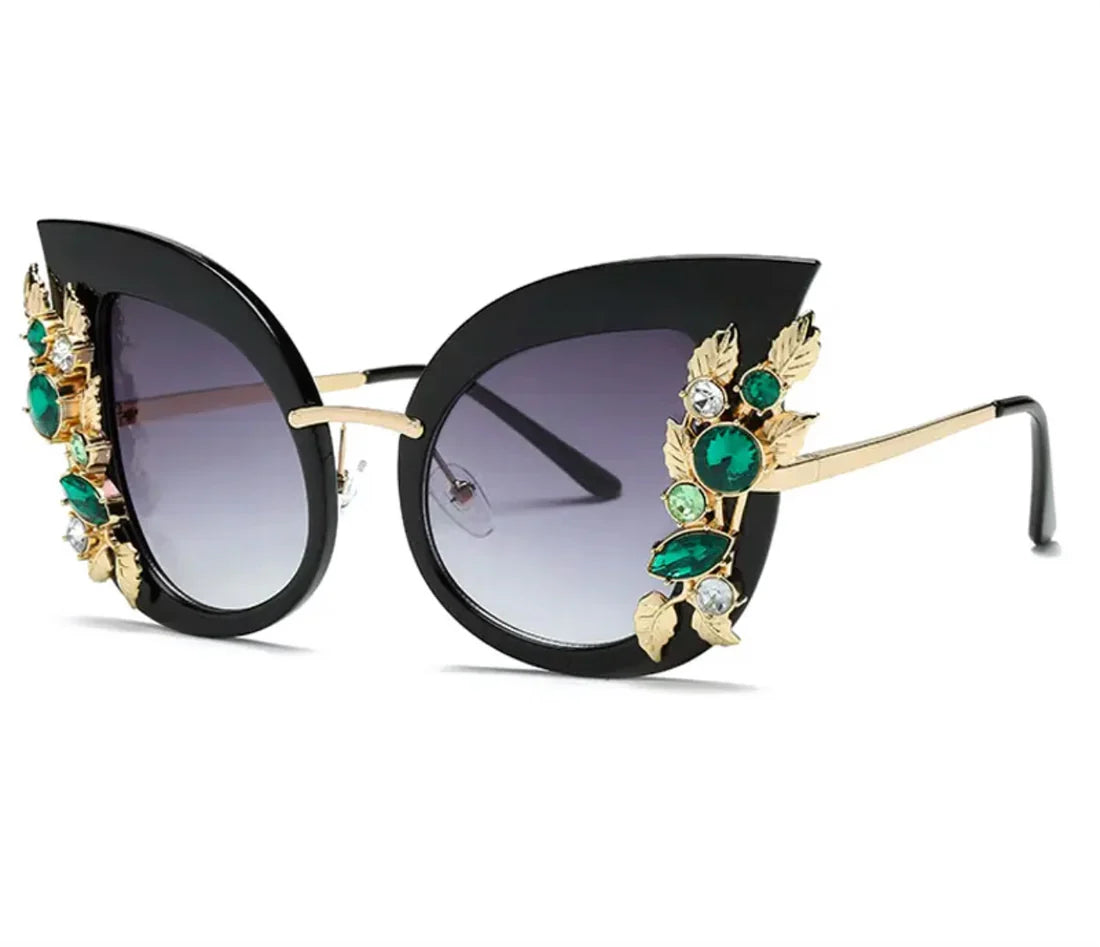Flower-stone Oversized sunglasses