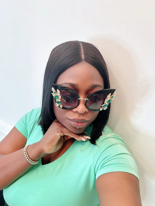 Flower-stone Oversized sunglasses