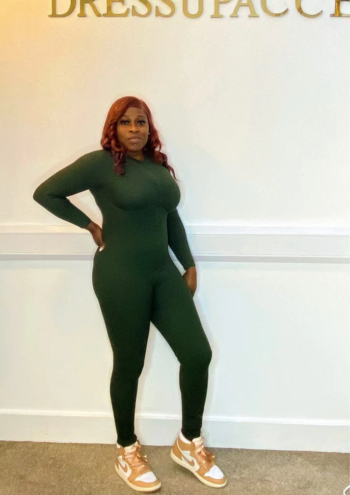 Knitwear back zip Jumpsuit