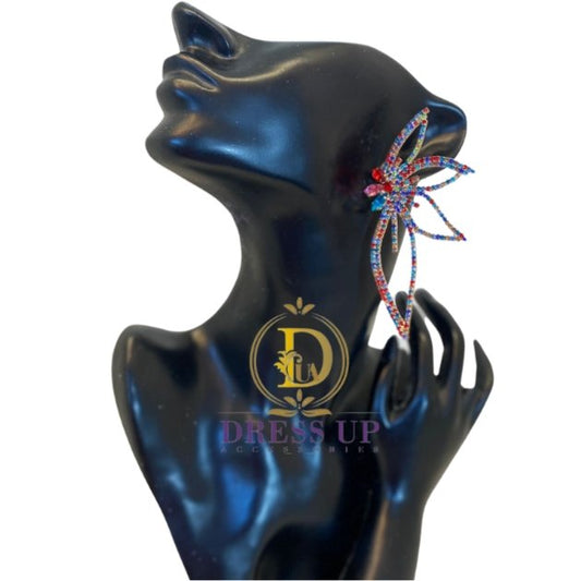 Rhinestone statement Flower Stud Earrings