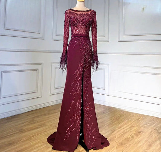 See Through Embellished Long Sleeve