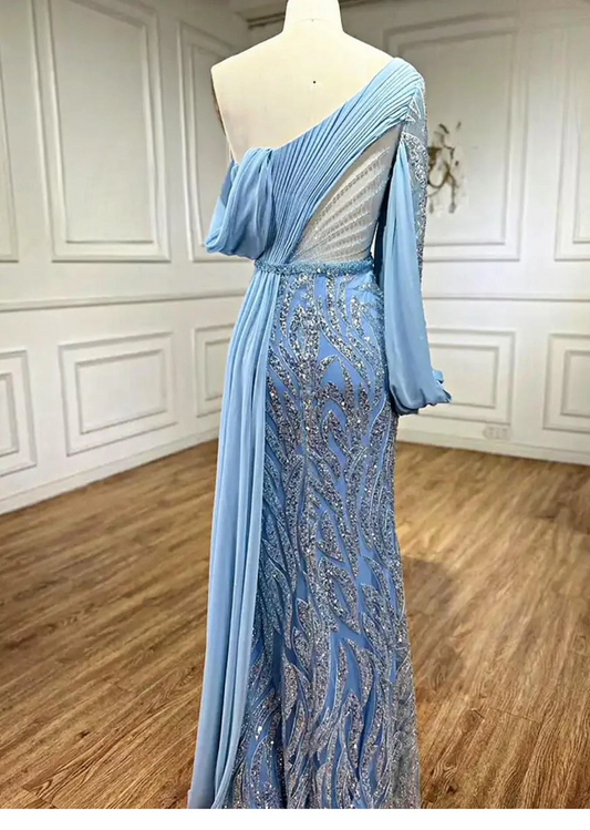 Shoulder Drop Embellish Dress