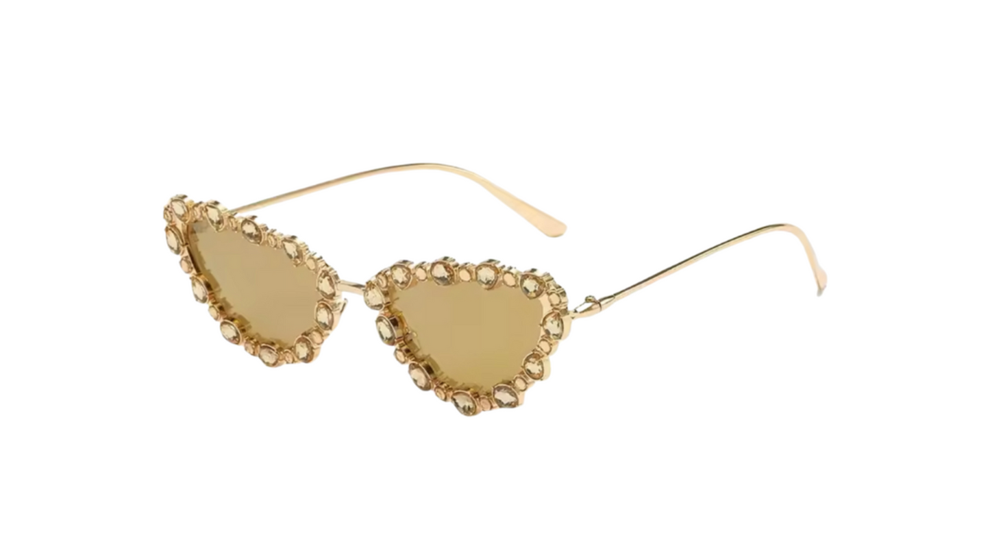 Crystal Cat Eye Sunglasses