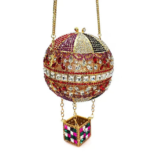Air Balloon Crystal Evening Bag - dressupaccessories