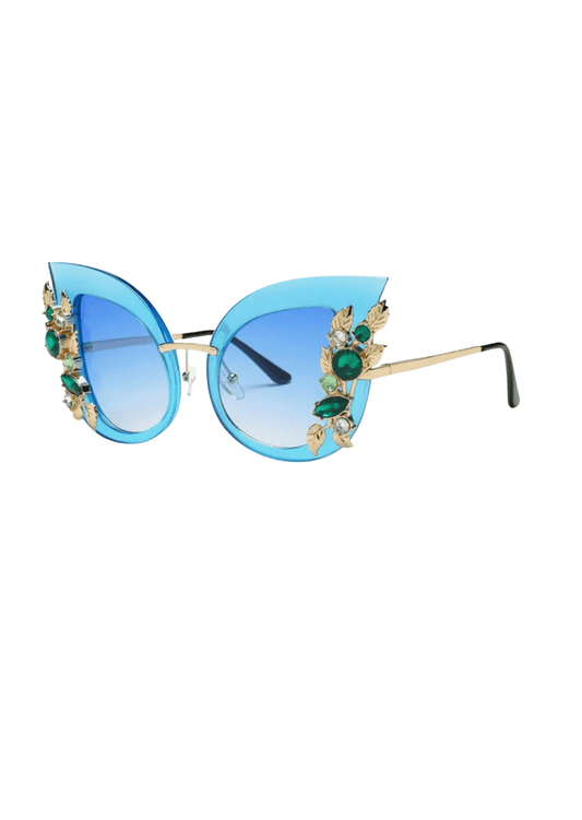 Flower - stone Oversized sunglasses - dressupaccessoriesP1145S-1