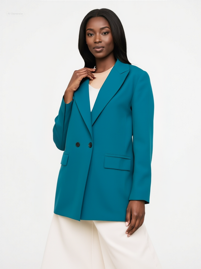 Elegant double-breasted structured blazer