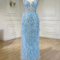 Aurelia Luxury Feathers Beading Formal/Evening Dress dressupaccessories