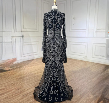 Flare Sleeve Sequin-Embellished Fashion Dress