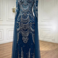 Blue Elegant Embellished Occasional Dress