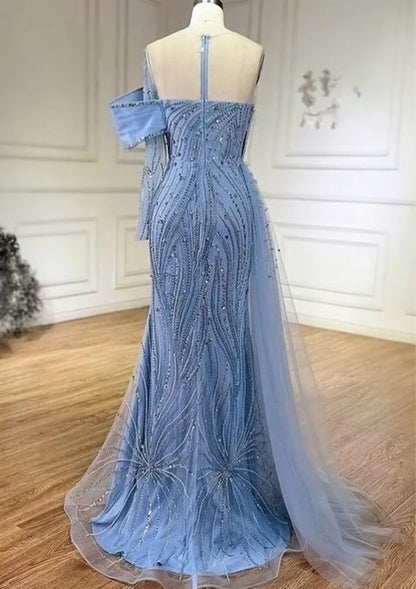 “Sapphire Silhouette Gown