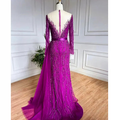 Diamond stone luxury side tail dress