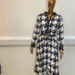 Dogtooth shirt dress