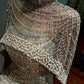 Embellished drop cape dress