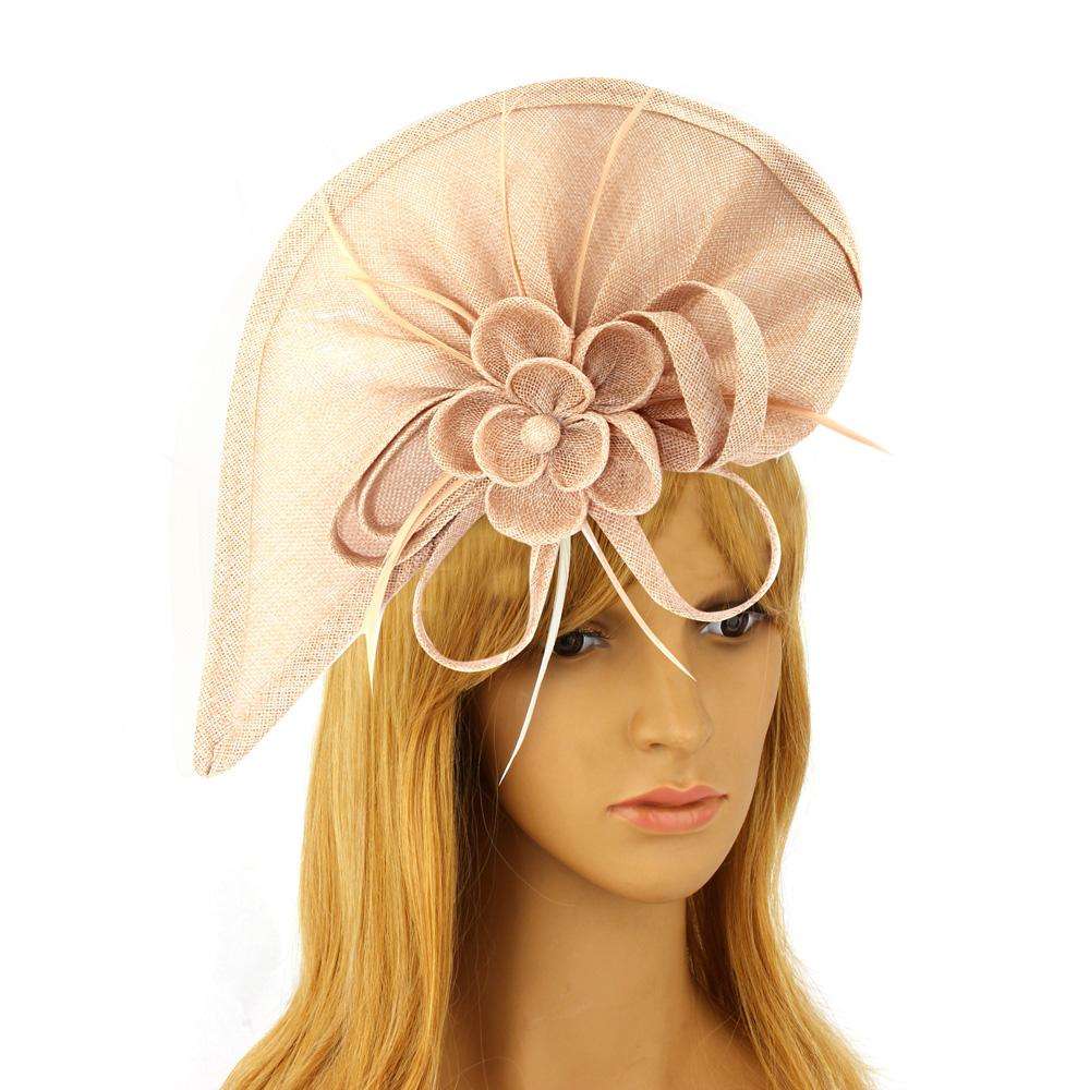 Flower Feather fascinator - dressupaccessoriesP0872S