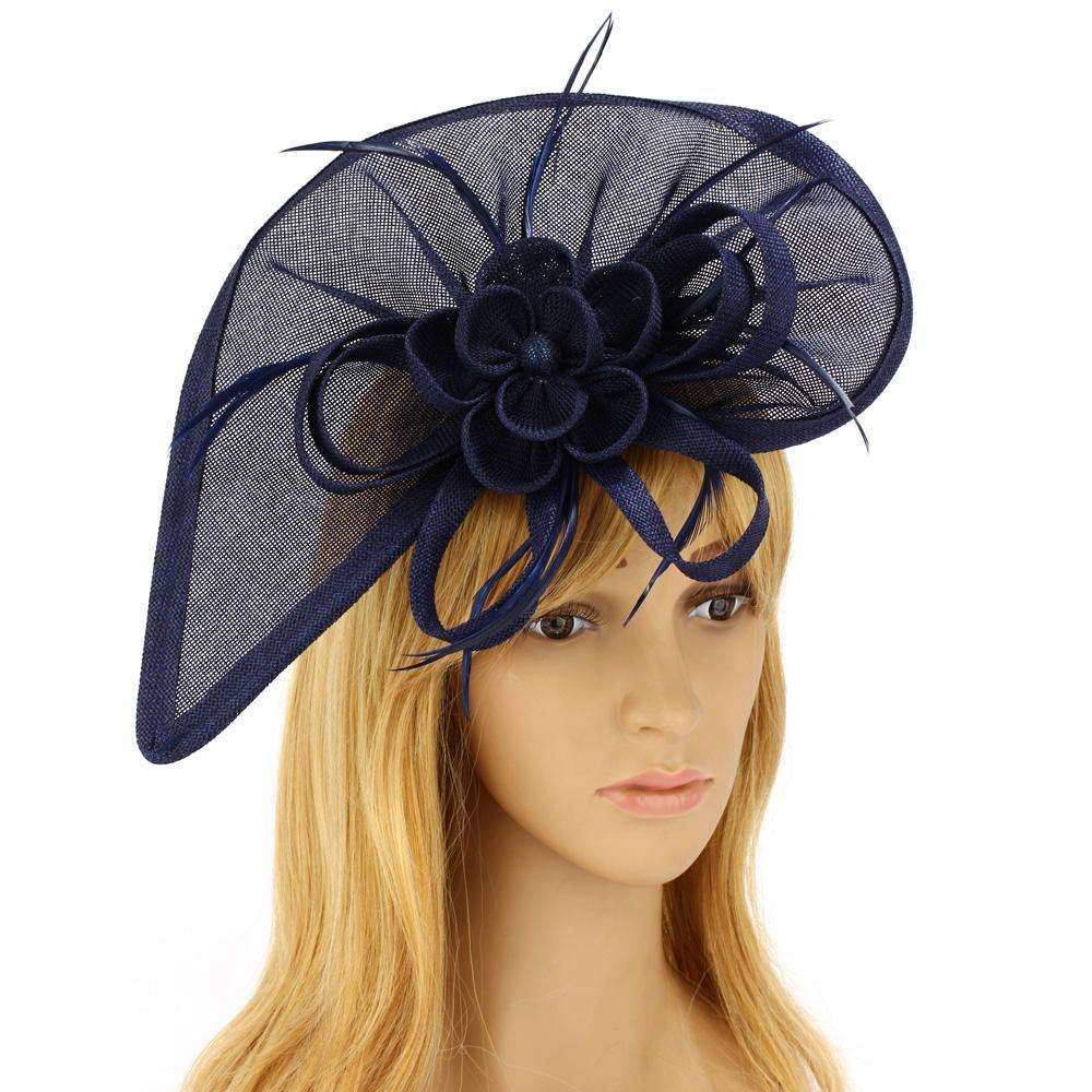 Flower Feather fascinator - dressupaccessoriesP0873S