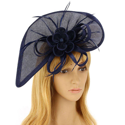 Flower Feather fascinator - dressupaccessoriesP0874S