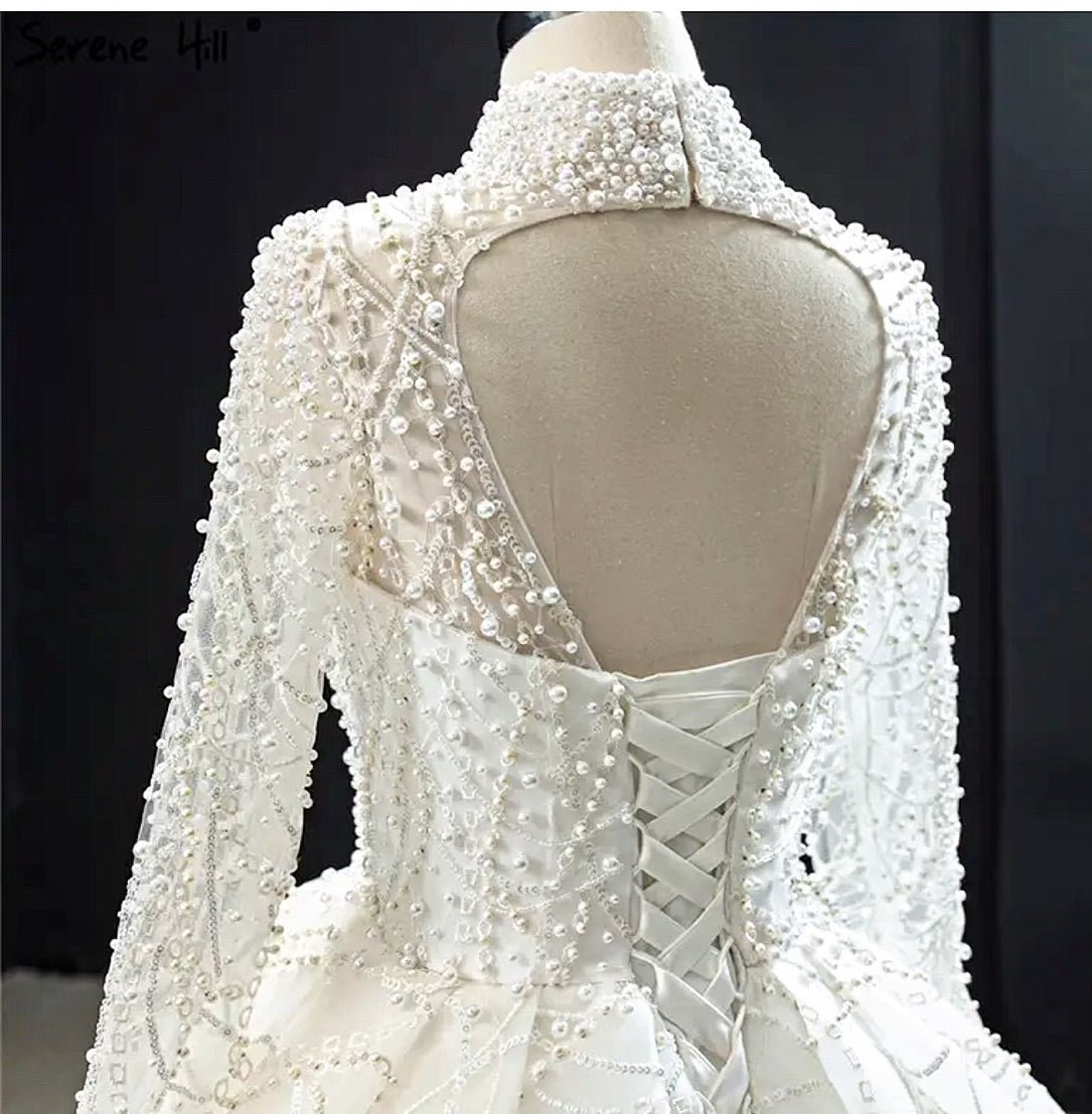 High neck wedding Dress - dressupaccessories