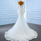 Lace beaded high neck wedding dress - dressupaccessories