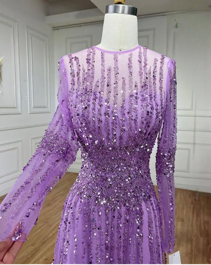 Lilac embellish sequin dress dressupaccessories