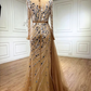 Nude Beaded Stone Designed Dress