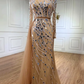 Nude Beaded Stone Designed Dress