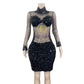 Rhinestone Mesh Dress