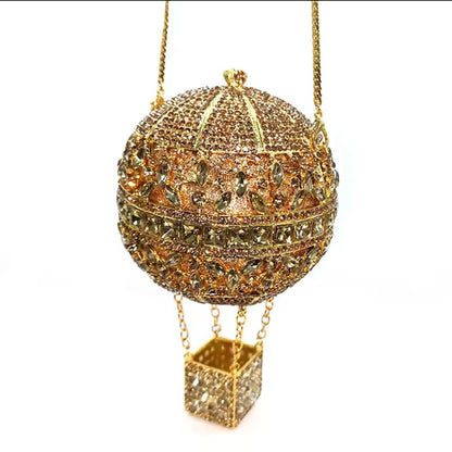 Air Balloon Crystal Evening Bag