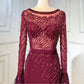 See Through Embellished Long Sleeve dressupaccessories