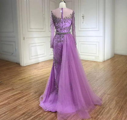 Embellished Lavender Mermaid Dress