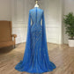 Mermaid full beaded drop sleeve dress