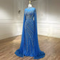 Mermaid full beaded drop sleeve dress