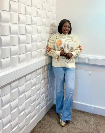 Sequin turtle neck sweater