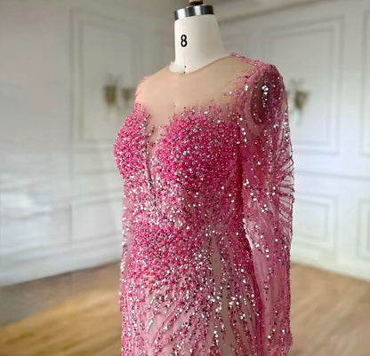 Beaded elegant pearl party dress