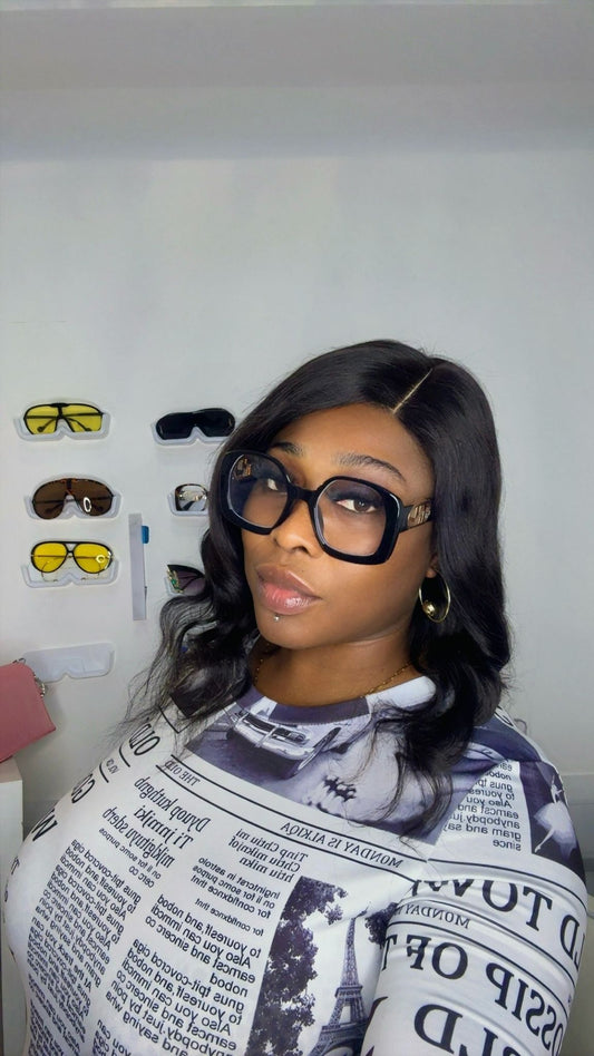 Oversized clear fashion Square glasses