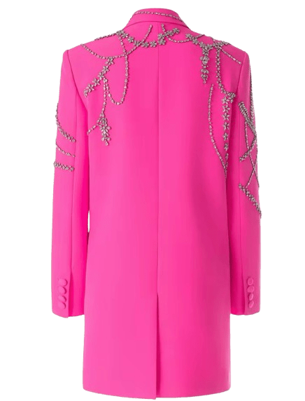 A tailored blazer dress embellished with sparkling rhinestones - dressupaccessories