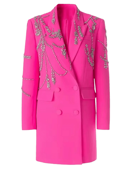 A tailored blazer dress embellished with sparkling rhinestones - dressupaccessories