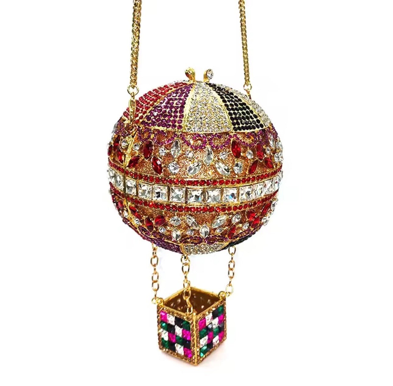 Air Balloon Crystal Evening Bag - dressupaccessories