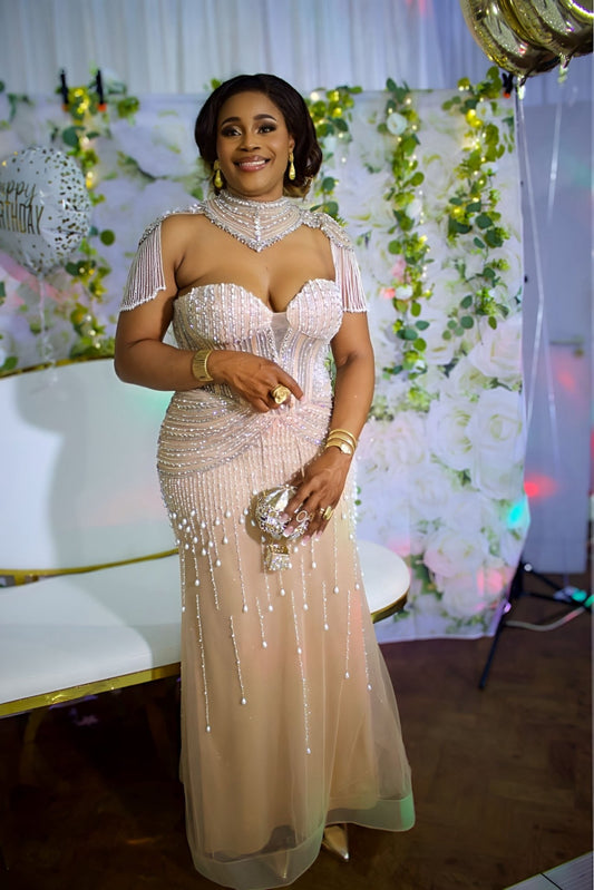 crystal and pearl embellishments dress - dressupaccessories