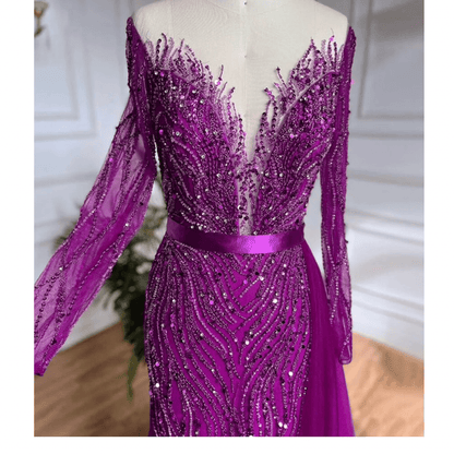 Diamond stone luxury side tail dress - dressupaccessoriesDES09