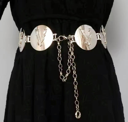 Gold/Silver Beaded One Size Waistbelt