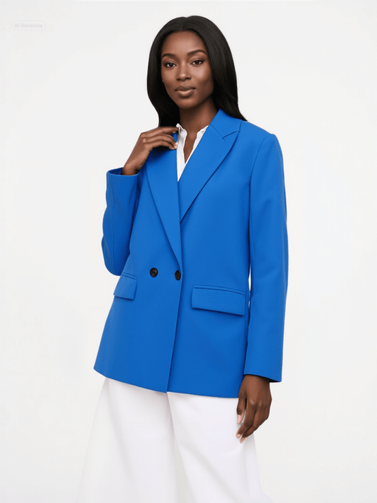Elegant double - breasted structured blazer - dressupaccessories