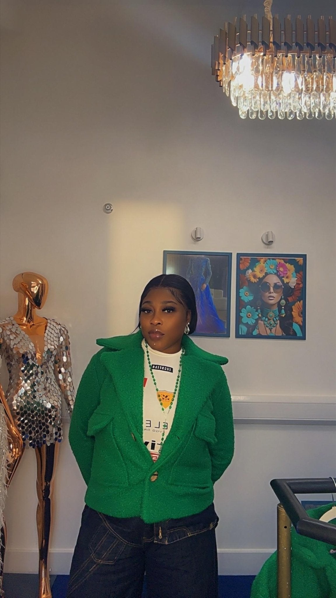 EMERALD LUXE TEDDY BLAZER - dressupaccessories