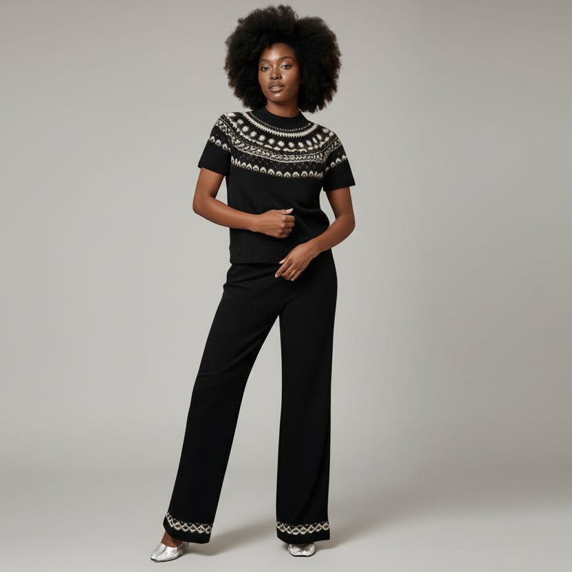 Fair Isle Knit Lounge Set - dressupaccessories
