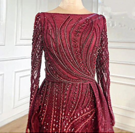 Front beaded mermaid dress - dressupaccessoriesP1312S