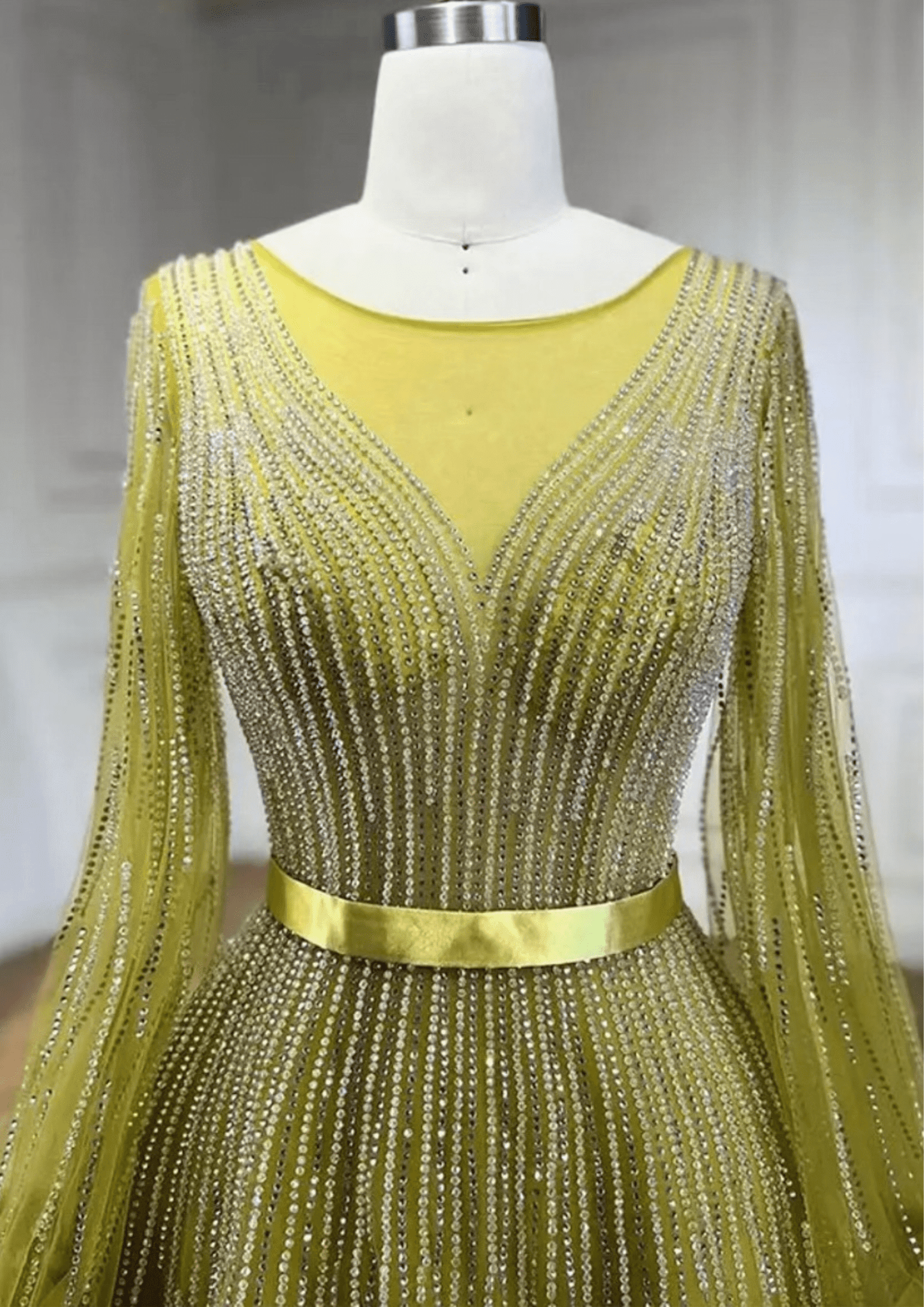 Gold Formal Evening Dress - dressupaccessories