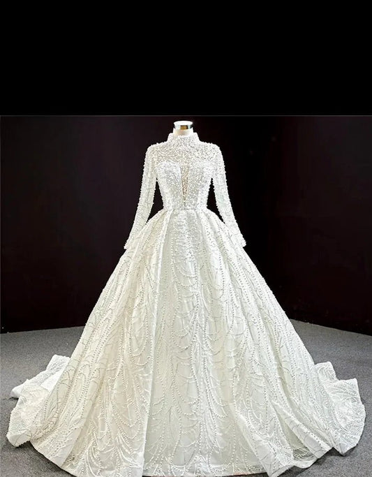 High neck wedding Dress - dressupaccessories